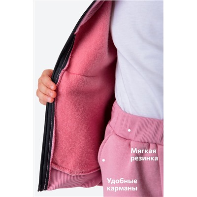 Теплый костюм для девочки из футера с начесом Happyfox