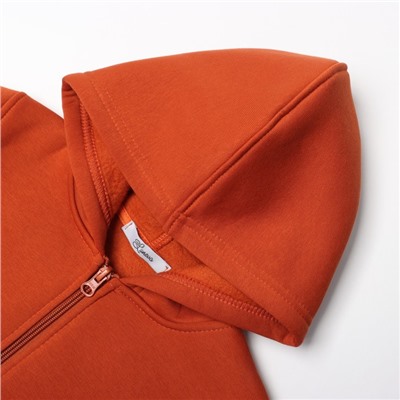 Толстовка детская, рост 134 см, коричневая