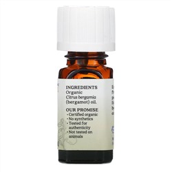 Aura Cacia, Чистое эфирное масло, органический бергамот, 7,4 мл (0,25 жидк. унции)