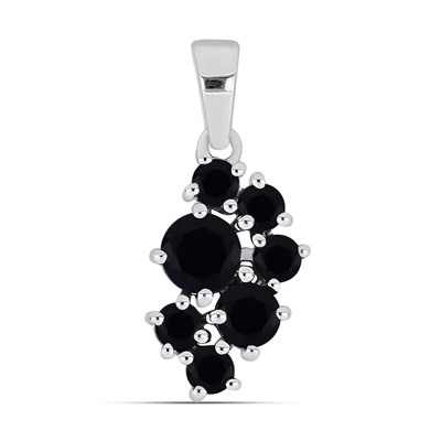 Подвеска из серебра сапфир корунд, Биргит