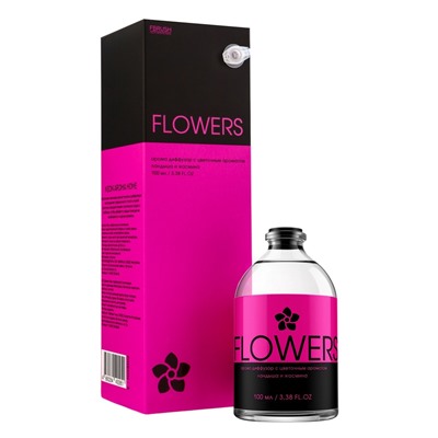 Диффузор ароматический NEON FLOWERS, с палочками, цветочный аромат, для дома, 100 мл