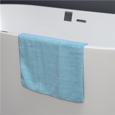 Тряпка для пола Raccoon, 250 г/м², 60×80 см, микрофибра, с оверлоком, 1 шт, голубая