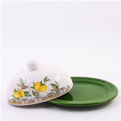 60170 Масленка с крышкой 2пр Лимонный праздник доломит LR (х24)