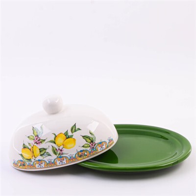 60170 Масленка с крышкой 2пр Лимонный праздник доломит LR (х24)