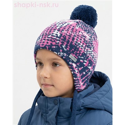 9398/2 MGU Ушанка для девочки флис (50-52)