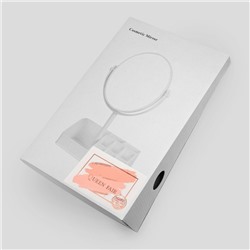 Зеркало с подставкой, с увеличением х2, двустороннее, 16.5×30.5 см, (13×16 см), МИКС