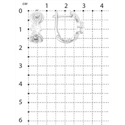 Серьги из серебра с фианитами родированные 925 пробы 521-10-453р