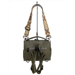 Женская сумка-рюкзак из искусственной кожи, цвет хаки