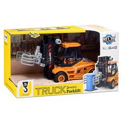 Машина "Вилочный погрузчик 3" 1:43 ( свет,звук) в крорбке