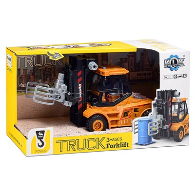 Машина "Вилочный погрузчик 3" 1:43 ( свет,звук) в крорбке