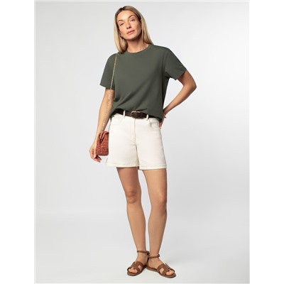 Шорты из эластичного денима