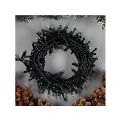 Гирлянда «Нить» 7 м, IP20, тёмная нить, 180 ламп, свечение тёплое белое, 8 режимов, 220 В