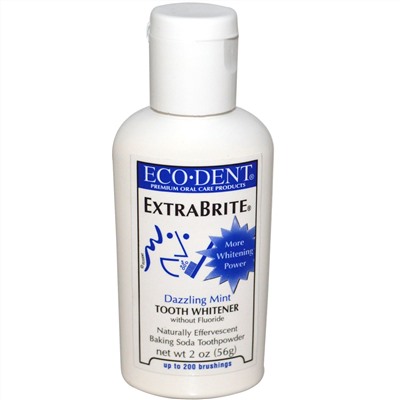 Eco-Dent, ExtraBrite, освежающая мята, отбеливатель для зубов, без фтора, 2 унции (56 г)