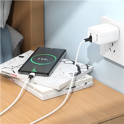 Кабель USB - Type-C Borofone BX84 15W 100см 3A  (white)