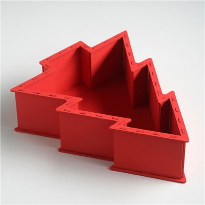 Подарочная упаковка «Ёлка», 24.5×8.5×29.5 см, МДФ 3 мм, красный