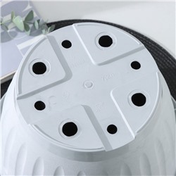 Горшок для цветов с поддоном «Сильвер ЭКО», 7.2 л, d=28 см, пластиковый светло-серый