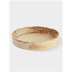 Тарелка с бортиком Magistro Organic brown, d=26 см, фарфор, бежевая