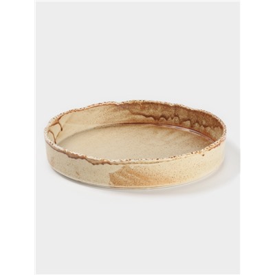 Тарелка с бортиком Magistro Organic brown, d=26 см, фарфор, бежевая