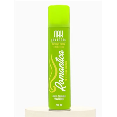 Лак для волос «Романтика» очень сильная фиксация с В-каротином, 200 мл
