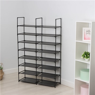 Стеллаж для хранения многофункциональный LaDо́m, 90×30×142 см, чёрный