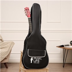 Чехол для гитары Music Life, премиум, с накладным карманом, 105×41×13 см