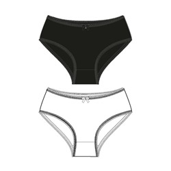 Трусы трикотажные для девочек, 2 шт в комплекте