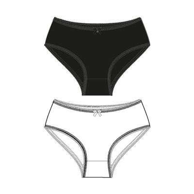 Трусы трикотажные для девочек, 2 шт в комплекте