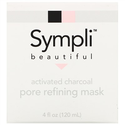 Sympli Beautiful, маска из активированного угля для очищения пор, 120 мл (4 жидк. унции)