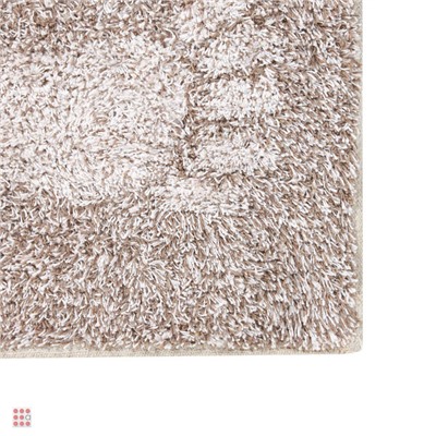 Коврик для ванной FOOTPRINT 40x60 см, хлопок, бежевый (Индия)