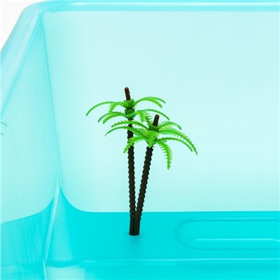 Отсадник для черепах «Озеро» с крышкой, 33×23.5×14 см