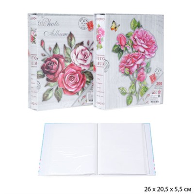 Фотоальбом 200 фото 10х15 Цветы / 9257 /уп 36/