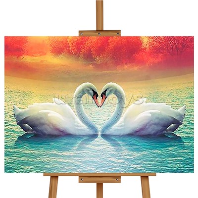 Набор для рисования "Картина по номерам 40х50 см. Неразлучники"