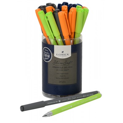 Ручка гелевая "Пиши-стирай" синяя 0.5 мм "Slim Soft. LOREX LX-BASE.DRAFT" LXEPSS-LB3 LOREX