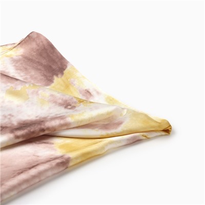 Платок женский MINAKU, размер 70×70 см, коричневый, жёлтый