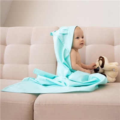 Уголок детский вафельный «Экономь и Я», 90×90 см, хлопок 100%, небесный