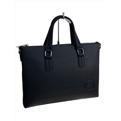 Сумка-портфель мужская из натуральной кожи, цвет чёрный