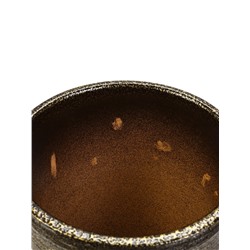 УЦЕНКА Горшок для цветов «Тёмное золото», керамический, 2.4 л, коричневый