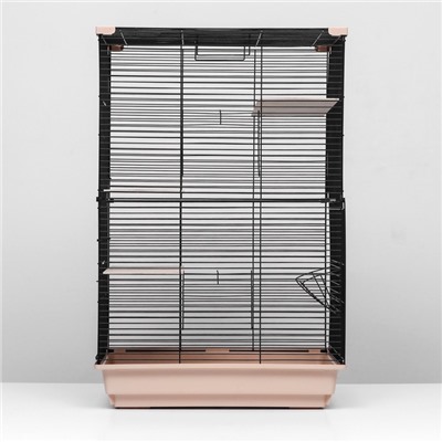 Клетка для шиншиллы «Пижон» №10, разборная, 58×40×88, бежевая