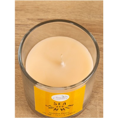 Свеча с кристаллом внутри Sea and Summer Jasmine Pearls, 120 г, соевый воск, жасмин