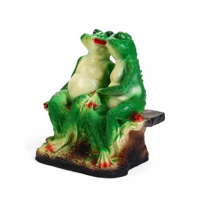 Садовая фигура из гипса «Две лягушки на лавочке», 31×20×29 см, МИКС