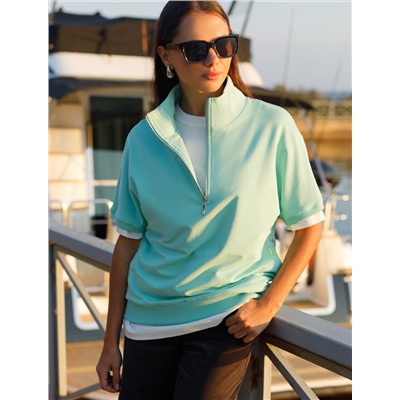 Джемпер из тонкого премиального футера с эластаном