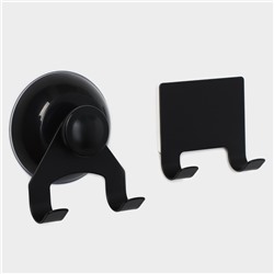 Водосгон из нержавеющей стали с комплектом держателей Raccoon, 25×16 см, 304 сталь, чёрный