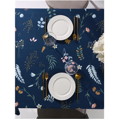 Скатерть Доляна Twilight forest 146×250 см, 100% хлопок, рогожка 164 г/м²