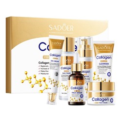 Набор для лица с Коллагеном 6 средств в подарочной коробке Sadoer