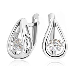Серьги из серебра куб.циркон., А-2125417/9