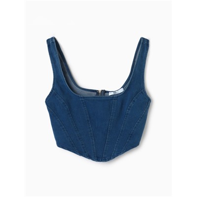 Корсет женский джинсовый MIST, размер XL, синий