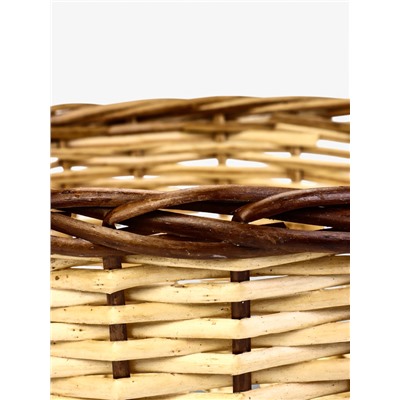 Корзина плетёная для хранения Avana, с ручкой, бежево-коричневая, набор 3 шт.