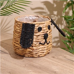 Корзина плетёная «Собачка», 22.5×22.5×19 см