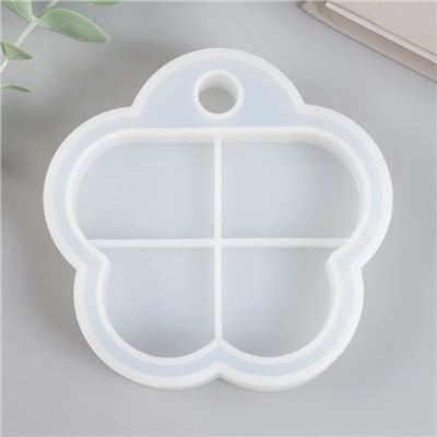 Молд силиконовый «Шкатулка цветок - нижний ярус» 10.2×10.8×2.6 см