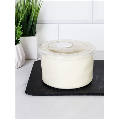 Контейнер салатник 350 мл крышка с клапаном / WRF-321 /уп 72/ Фарфор